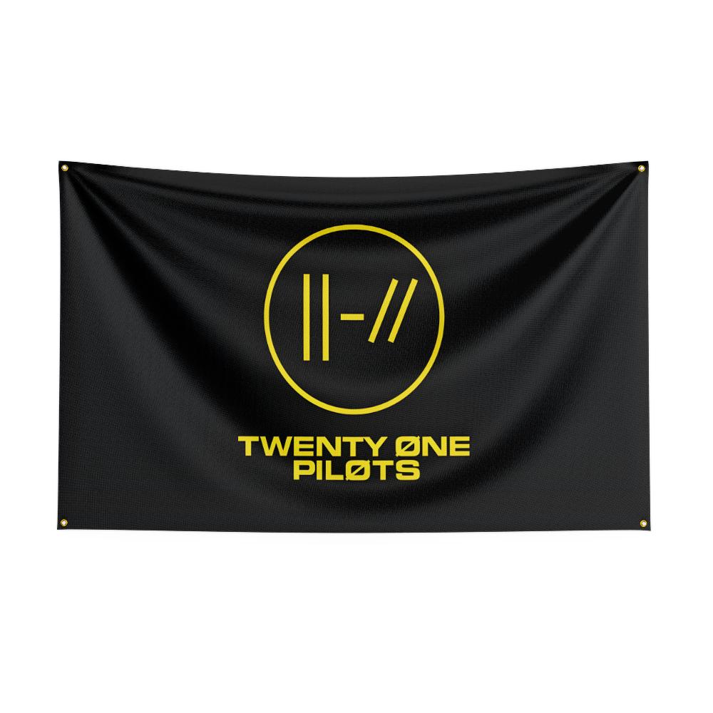 3x5 Ft Heavy Rock Band T-Twenty-One-Pilotss Flag Polyester Digital Printing Banner for Bedroom Wall Art Out Door Tapestry Decora