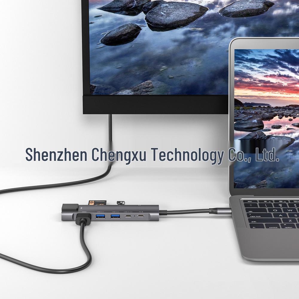 9-in-1 USB 3.0 Docking Station with HDMI Hub & Network Card Converter for Type-C Laptops