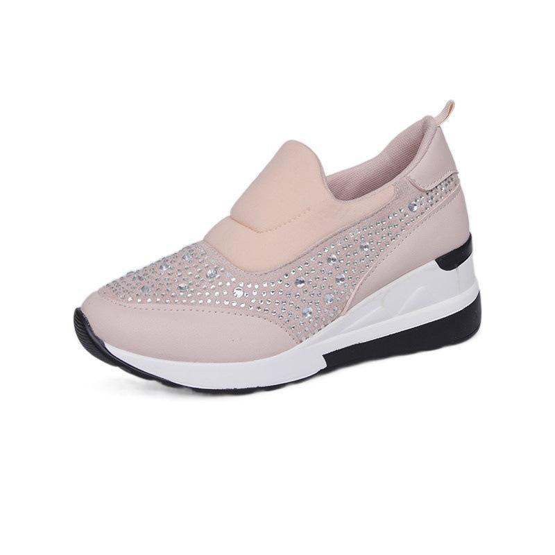 

Модная обувь больших размеров 35-43 для женщин, осенняя мода, женские платформы, лоферы, слипоны, танкетки, кроссовки со стразами, Zapatos De Mujer 43