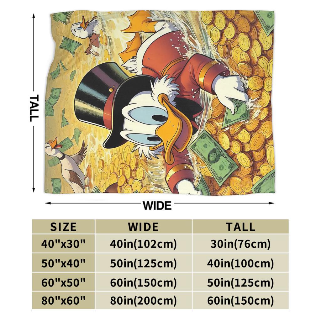 Donald Duck Money Blankets Quality Soft Warm Throw Blanket Winter Travel Office Living Room Graphic Bedspread