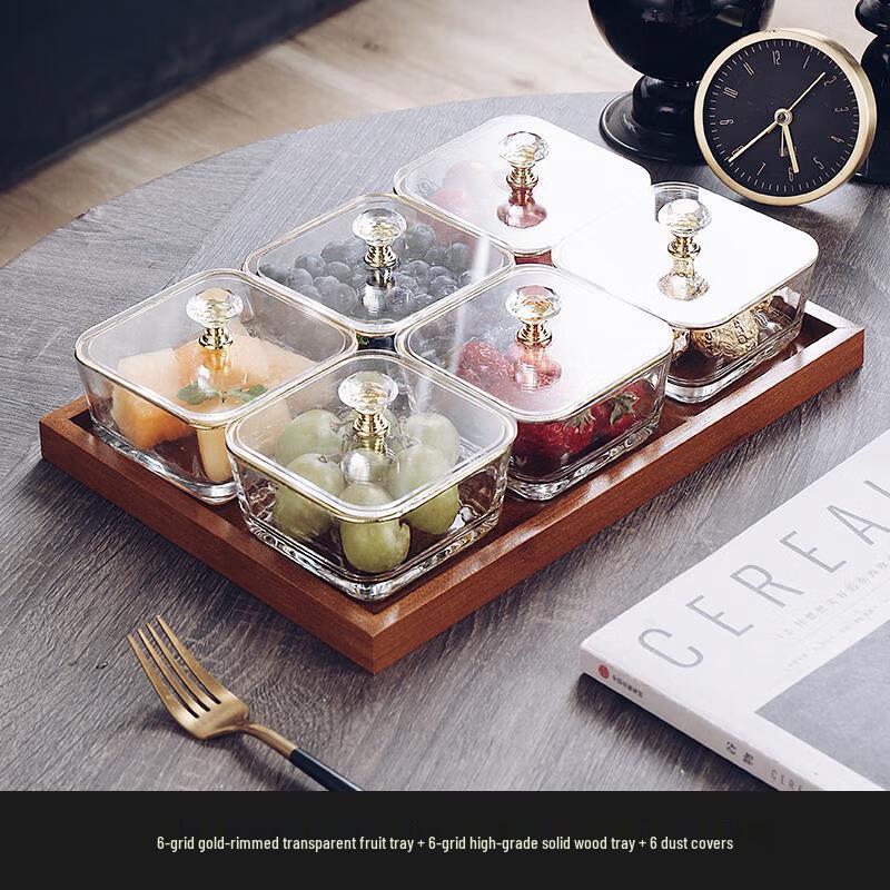 Danzhiyuan European Style Glass Divided Serving Platter