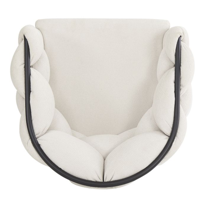 Chaises en velours - MUVOE - Lot de 6 - Ergonomiques - Dossier confortable - Beige