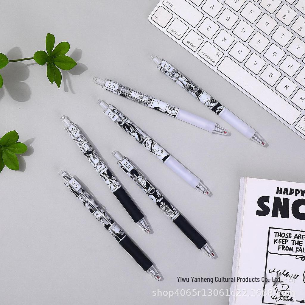 Naruto Steel Clip Click Pen - Anime Student Q&A Exam Pen - High-Quality ST Neutral Writing Pen