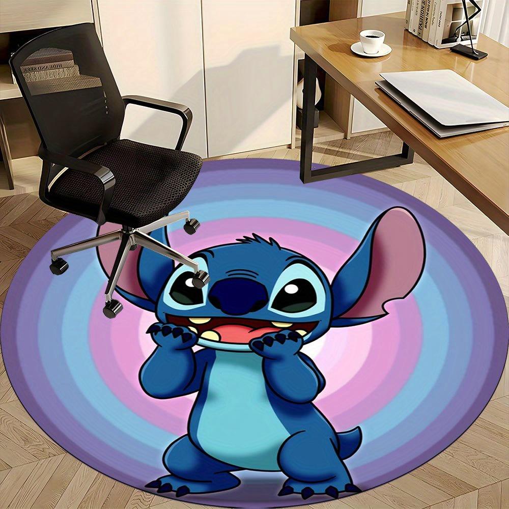 

1pc Stitch Cartoon Design Round Rug - Office Carpet, Non-Slip Mat for Chairs, Home Decor, Living Room and Bedroom Flooring Accessory -0412073 80cm by 80cm