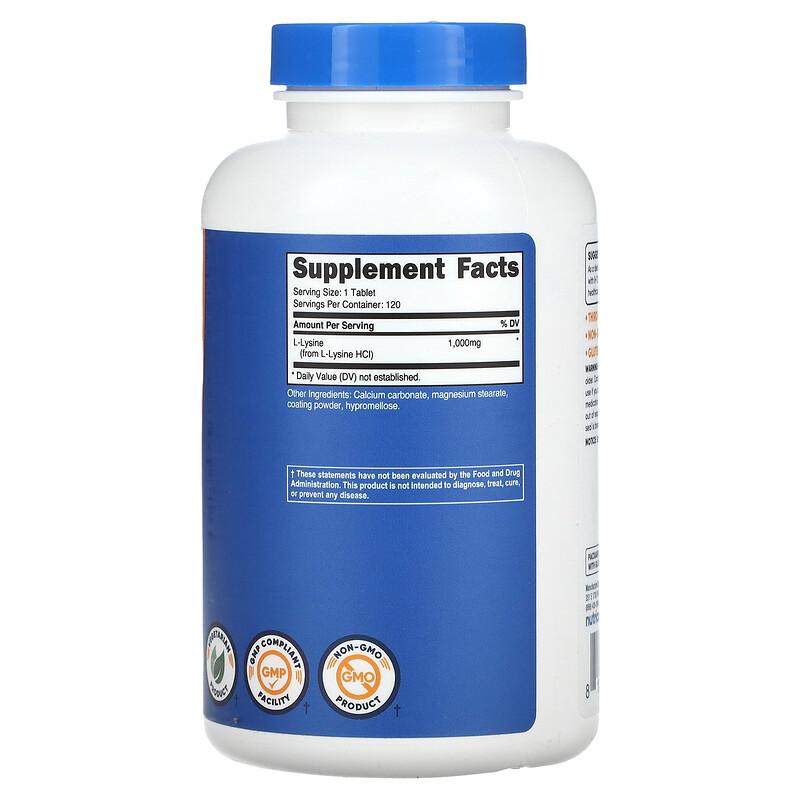L-Lysine, 1,000 mg, 120 Tablets