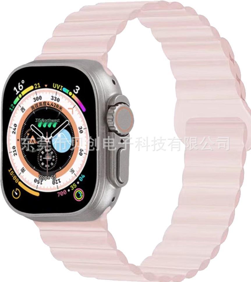 Two-Color Silicone Strap for Apple Watch 10/SE Creative S9