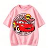 Cars Summer 2026 boys T-Shirt Lightning McQueen Short Sleeve for Boys and Girls Combinable with Everything