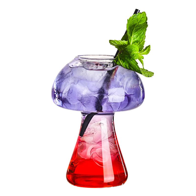 Cocktail Glass Mushroom Cup For Bar Mixologist Bartender Special Mixed Wine Drinkware Wineglass Cold Drink Smoothie Container