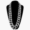 Hip-hop CCB Exaggerated Large Gold Chain Plastic Simulation Gold Necklace Personality Performance Festival Performance Props
