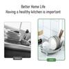 Countertop Dish Rack Plastic Dish Drying Rack Tableware Holder Bowl And Utensil Holder with Drainage for Kitchen Counter Sink