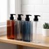 400/500ml Dispenser Sapone Vuoti Design Quadrato Flacone con Pompa Lozione Tipo a Pressione Ricaricabili Shampoo Sottobottiglie Uso Viaggio Doccia