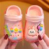 Kids' Summer Non-Slip Cartoon Indoor Shoes: Cute Soft Sole Closed-Toe Sandals for Toddlers.