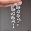 Long Tassel Earrings Zircon Hoop Earrings Rhinestone Earrings Chic Elegant Stud Earrings Stylish Jewelry for Women