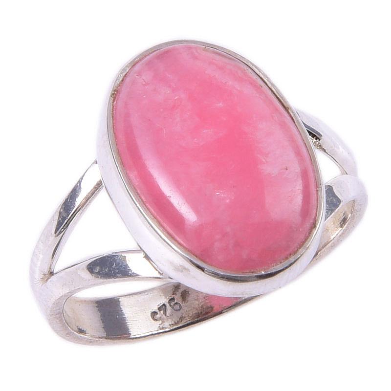 Natural Rhodochrosite Gemstone Handmade 925 Solid Sterling Silver Ring S.7 g3Y04