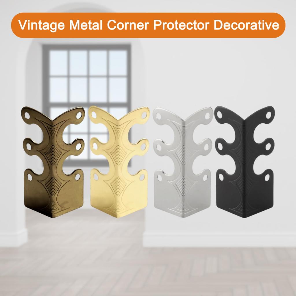Skiffers Ochranné rohy soklové lišty, Rustikální vintage kovový chránič rohu, Dekorativní ochrana soklové lišty, Mosazná podlahová lišta
