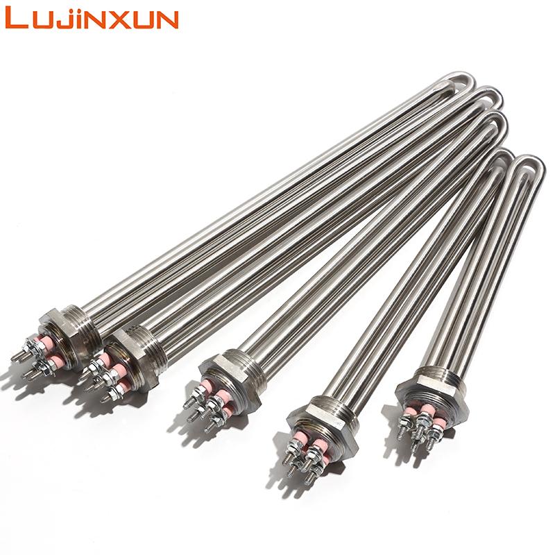 LUJINXUN G1 Solarheizelement 1 Zoll DN25 32 mm Elektroheizrohr 304SUS Zehn Wasserbeständigkeit 220 V 1,5/2,5/3,5/5,5 KW 1 Stück