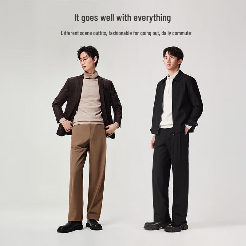 Joeone Men's Anti-Static Wide-Leg Suit Pants