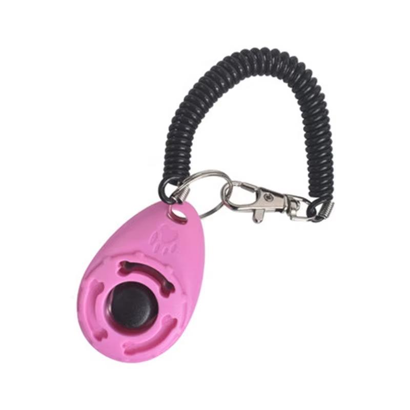 Dog Training Clicker Aid Adjustable WristStrap Sound Plastic Pet Cat Click Trainer Key Chain Dog Repeller Dog Supplies