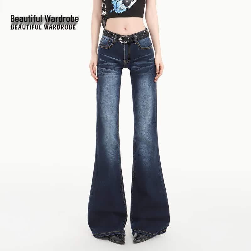 Beautiful Wardrobe Women s Retro High-Waist Flare Jeans XL