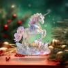 Acrylic Dream Unicorn Signboard Tabletop Ornament Handicrafts 2D Flat Elegant Table Decoration Home and Office Arts Decoration