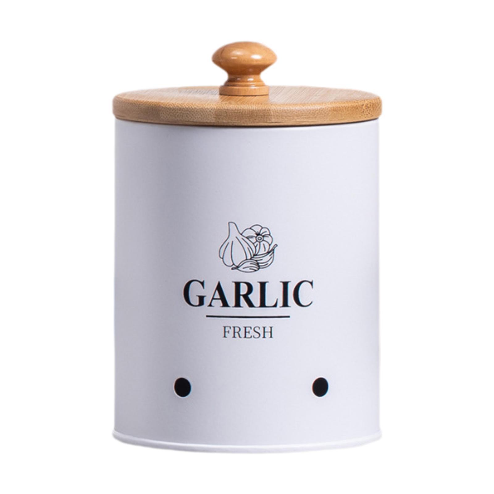 Vegetable Storage Tin Storage Canister Metal Container Rustic Jar Vegetable Fresh Keeper for Countertop Decor