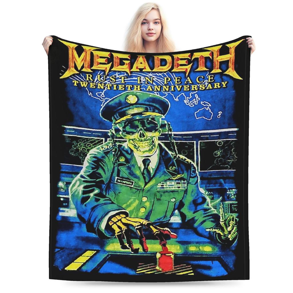 Killing Is My Business Rock Band Blanket Flannel Megadeths Lightweight Throw Blanket for Car Sofa Couch Bedspread