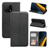 For Xiaomi Poco X6 Pro 5G/Redmi K70E 5G Wallet Phone Case Strong Magnetic Checkered Pattern Imprint Leather Flip Cover