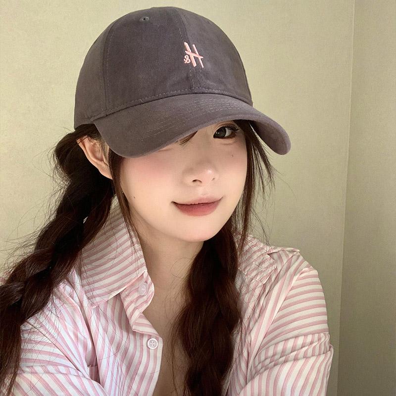 H Letter Embroidery Women Baseball Cap Summer Wide Brim Sunshade Snapback Peaked Hat Soft Cotton Outdoor Sports Dad Trucker Hats