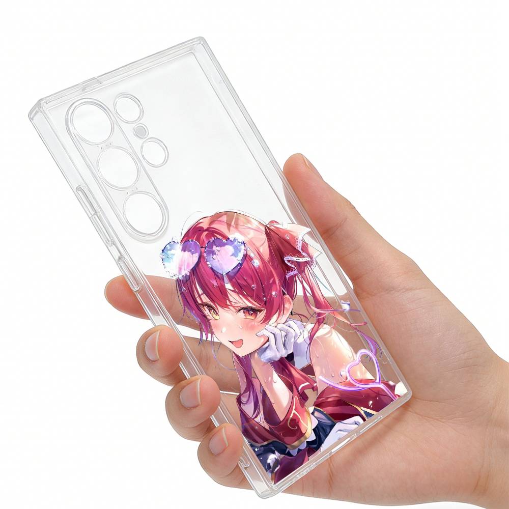 

Holo VTuber M-Marine Phone Case For Samsung S25,S24,S21,S22,S23,S20,Ultra,Plus,lite,fe,5G Transparent Cover Samsung S20fe