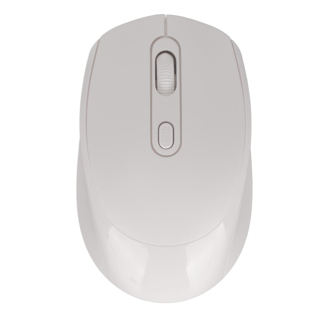 Wireless Mechanical Mouse Ergonomic Design 3 Level Adjustable DPI 1600DPI 2.4G USB Rechargeable MouseWhite