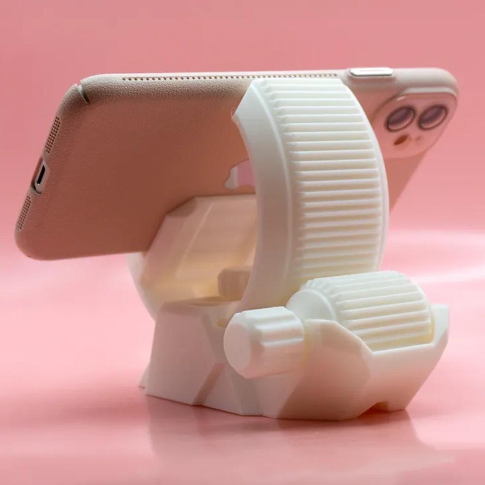 1 шт. 3D-печатная шевронная шестерня подставка для телефона настольная шестерня подставка для телефона украшение для дома гостиной подходит для подарков друзьям, семье whiteA