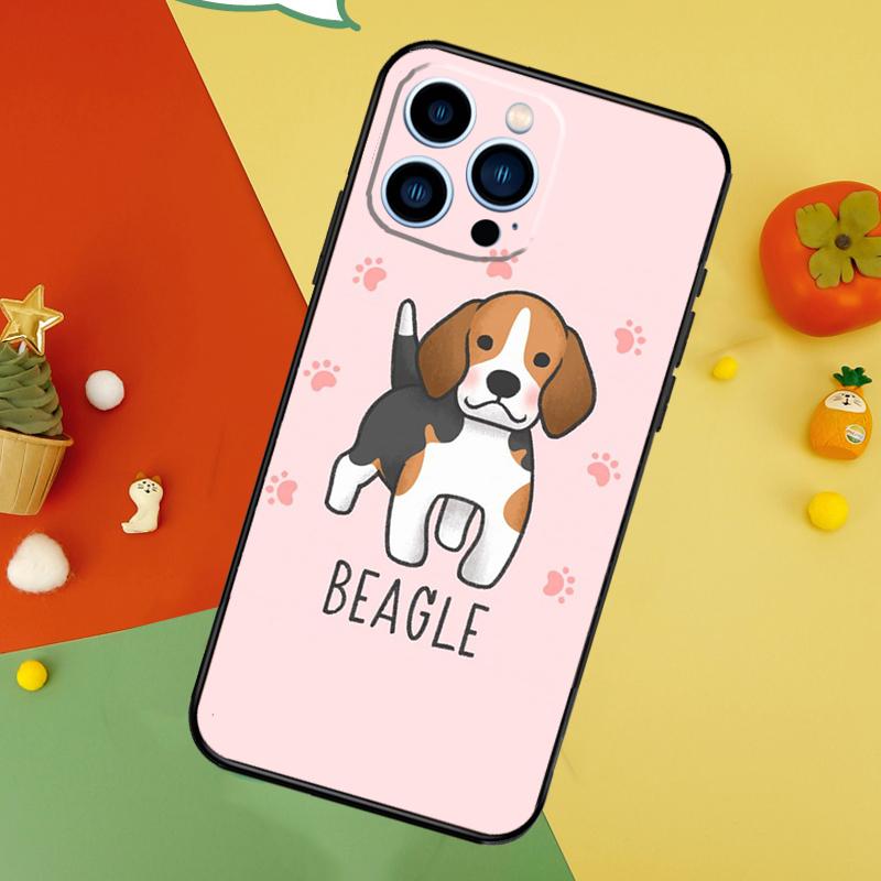 Beagle Dog Cute Cartoon Phone Case For iPhone 17 Pro Max 16 14 13 12 11 15 Pro Max Plus 12 13 Mini 16e 17 Air Cover