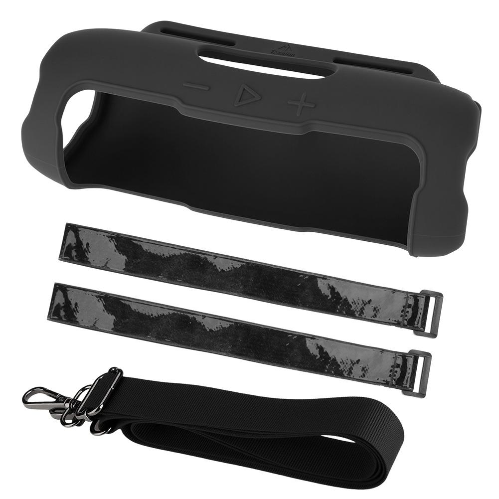Silicone Case with Shoulder Strap Portable Travel Soft Cover Silicone Protective Cover Shell for JBL Flip 7 Speaker