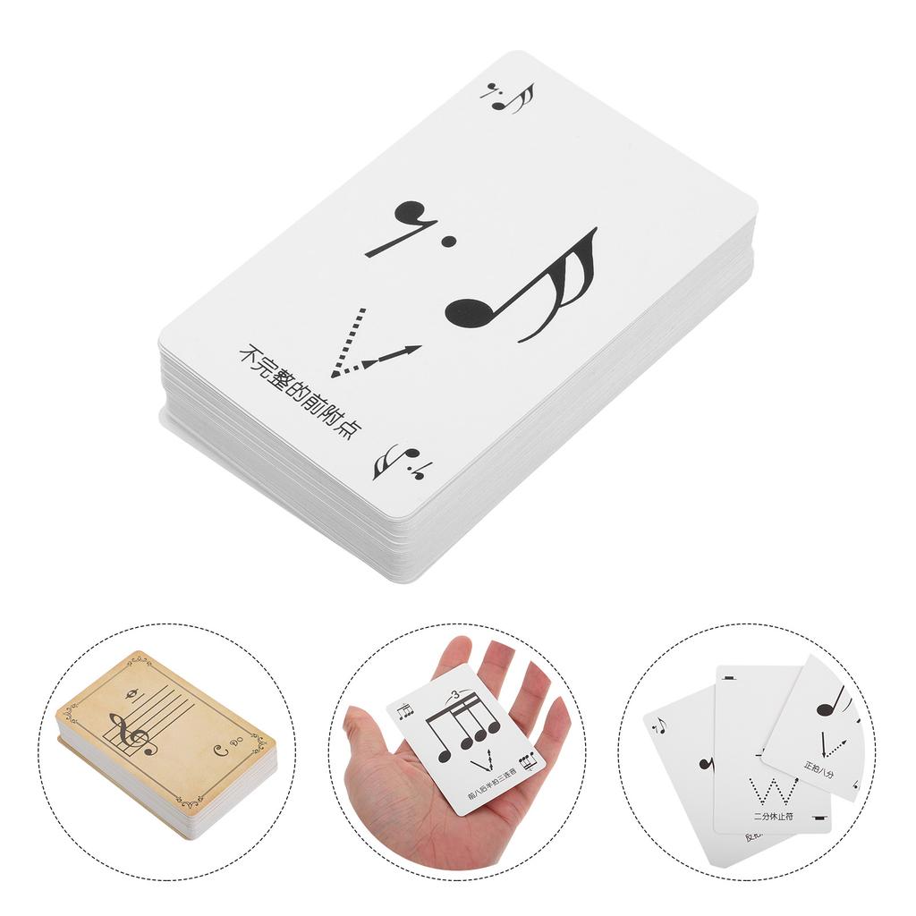 Rhythm Poker Reading Cards Kid Exercise Tool Music Flashcard Game Paper Theory Student