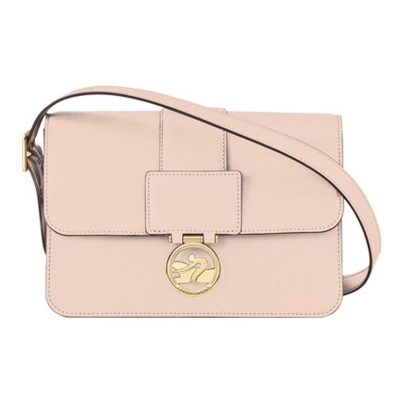 New LONGCHAMP BOX-TROT Calfskin Handbag Shoulder Bag Crossbody Bag Mini Women's Light Pink 10180HAUP53