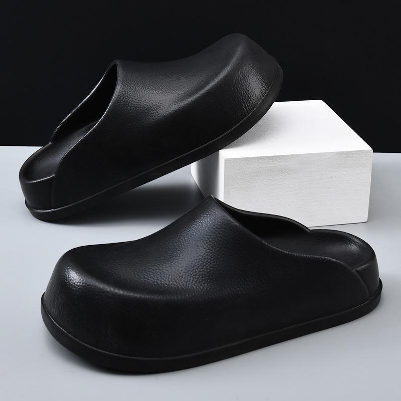 Thick-soled bag head slippers for women's summer wear new waterproof and non-slip one-pedal height-increasing Boken slippers beach shoes