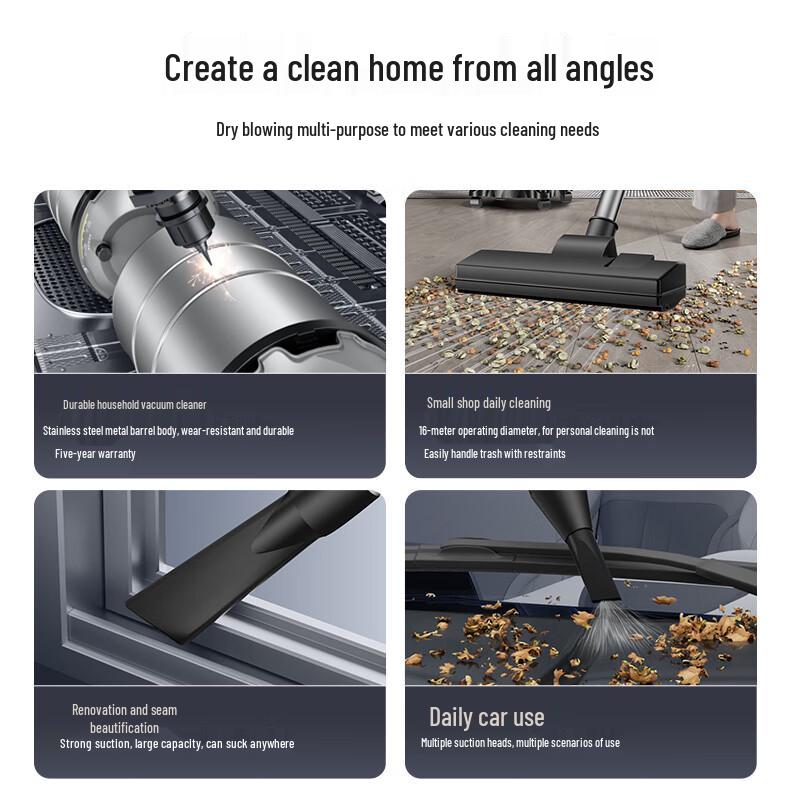 Yangzi High-Power Commercial & Industrial Wet/Dry Vacuum Cleaner