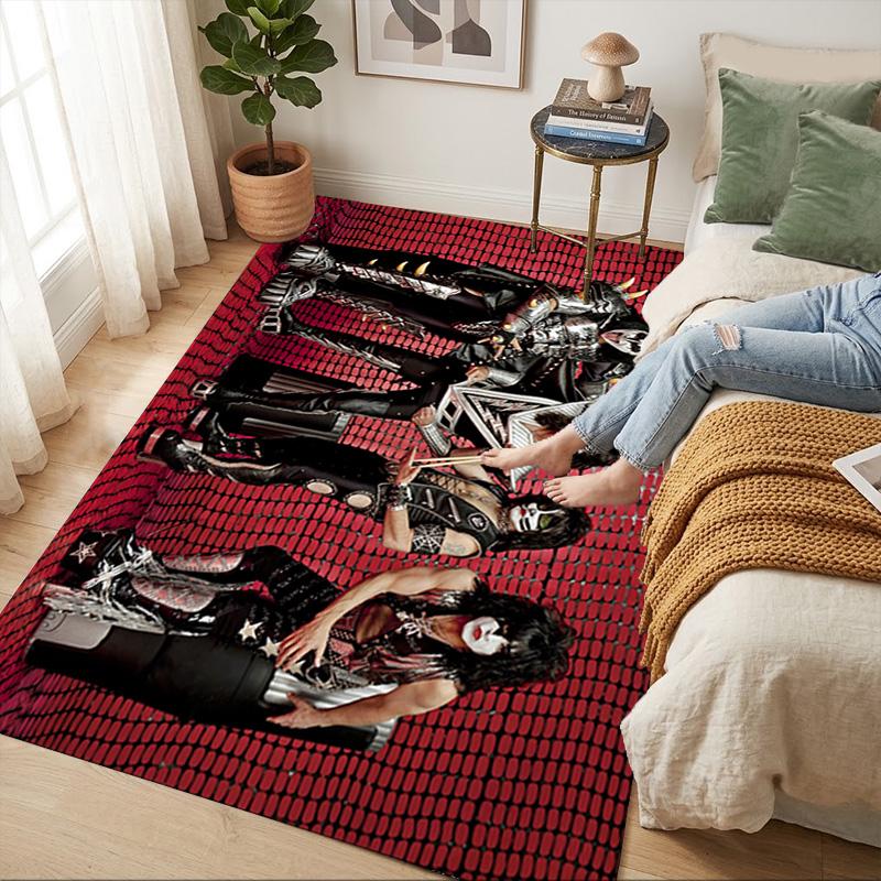 Kiss Band Living Room Nonslip Area Rug Soft Carpet For Bedroom Game Playroom Sofa Office Home Decor Doormat Christmas Gift C9301425