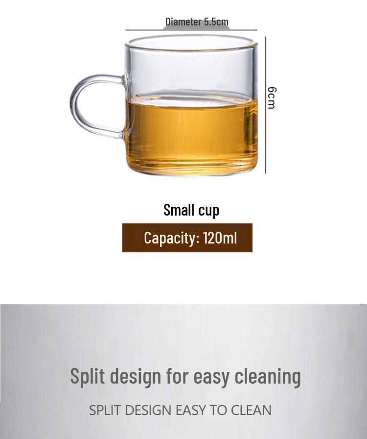 High Borosilicate Glass Teapot with Handle and Pearl Cotton Packaging