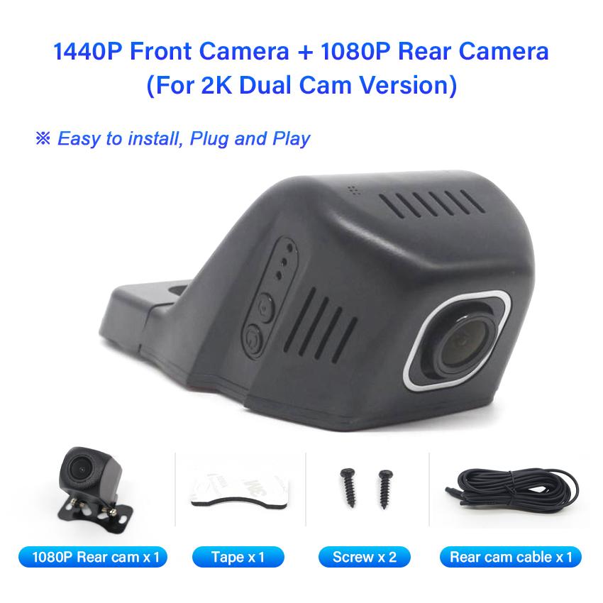 New! Dash Cam Front and Rear Camera Car DVR Wifi Dashcam Video Recorder UHD Night Vision For Lexus GX400 CT200h UX260h UX200