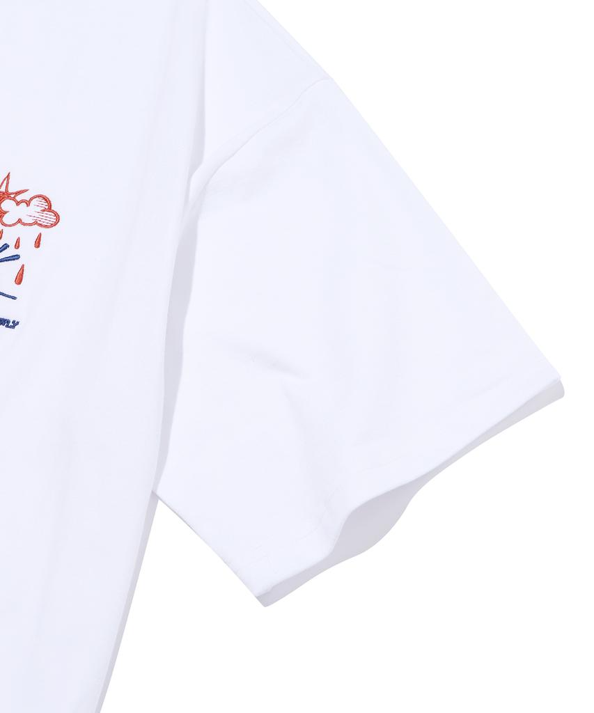 CPGN STUDIO Love Slowly Embroidered Short Sleeve White
