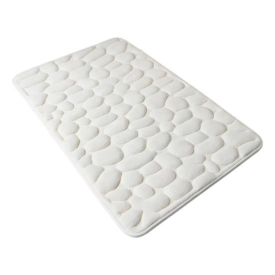 Memory Foam Bathroom Mat Backing Super Memory Foam Bath Soft Absorbent Non-Slip PVC Rug with 3D