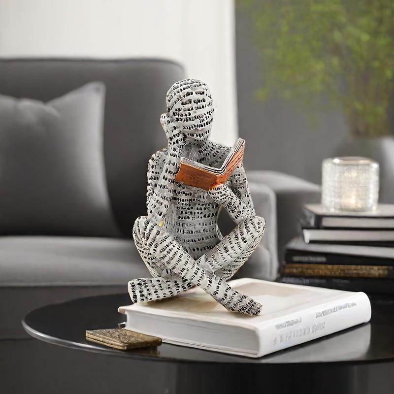 Modern Abstract Reading Characters - Unique Resin Home Decor for Bedrooms, Desks, Offices, the Perfect Holiday Gift for Friends