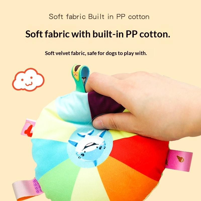 Dog Sounding Plush Toy Bell Cartoon Toy Puppy Small Dog Teddy Teeth Grinding Toy Wear-Resistant Bite-Resistant Pet Toy