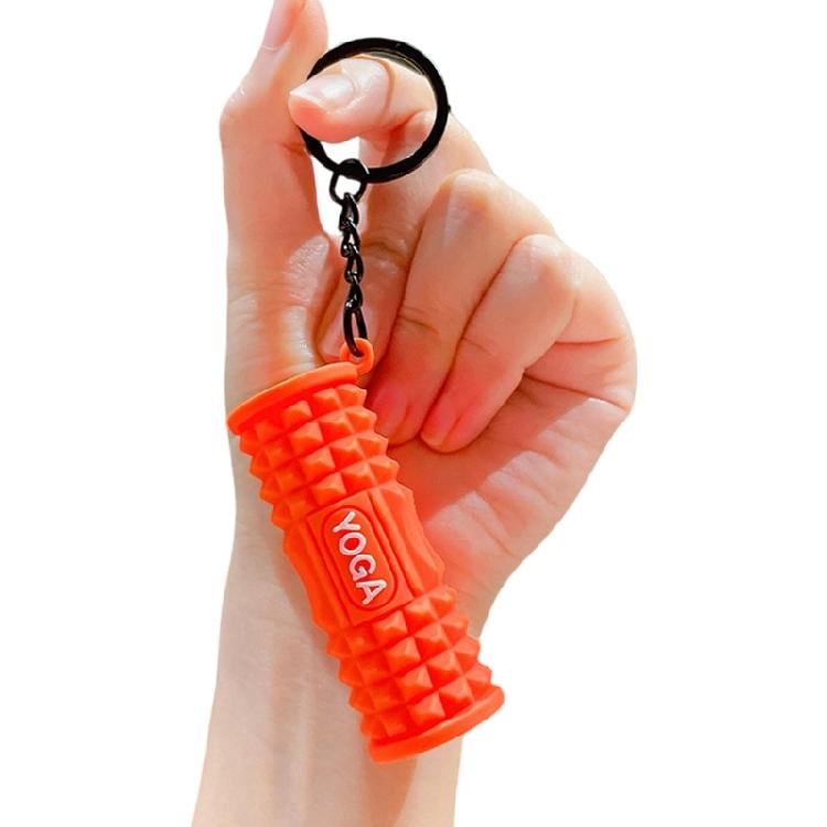 Small Yoga Foam Roller Key Accessory Stylish And Practical Key Pendant Suitable For Gym Bags And Personal Style