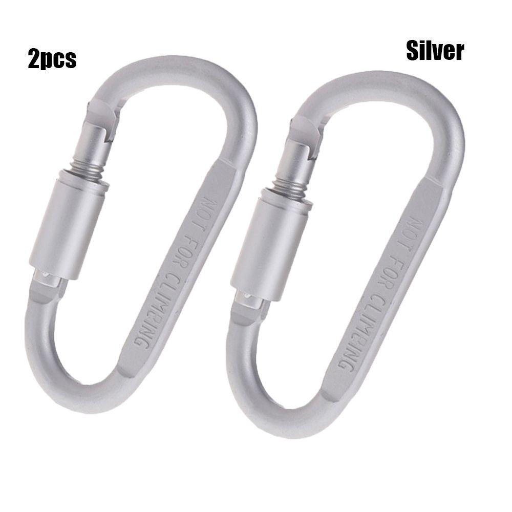 Aluminium Alloy Safety Keychain Buckles Climbing D Carabiner Spring Clips Camping Hiking Hooks