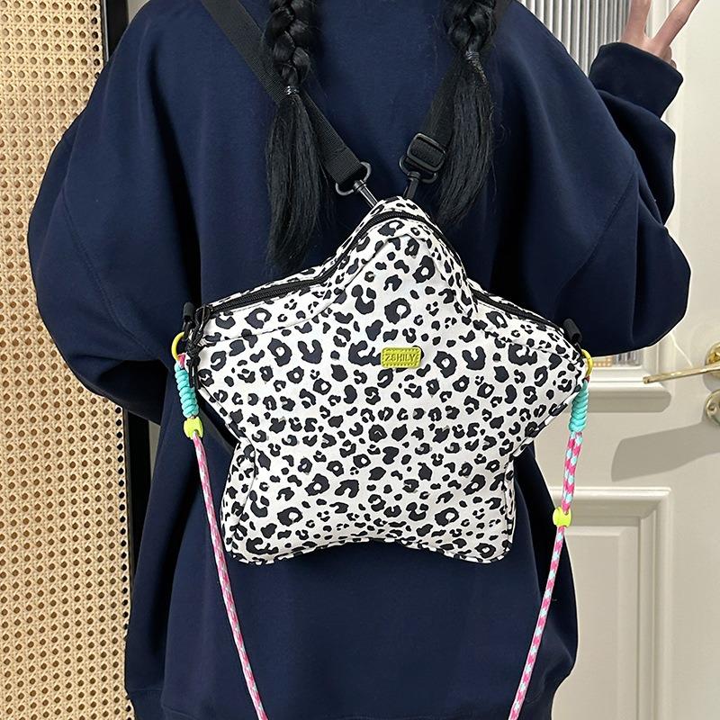 Crossbody Women's Bag New Five-pointed Star Student Shoulder Handbag Casual Backpack
