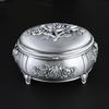 Emboss Alloy Jewelry Storage Box Trinket Jewelry Box  Christmas Birthday Valentine Mother's Day