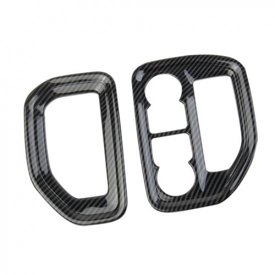 Carbon Style Central Control Air Vent Outlet Trim Cover for Chevrolet Silverado