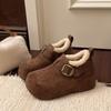 New Thick-fiber and Height-increasing Full-coverage Snow Boots, Fur-lined Head Cover, Women's Shoes